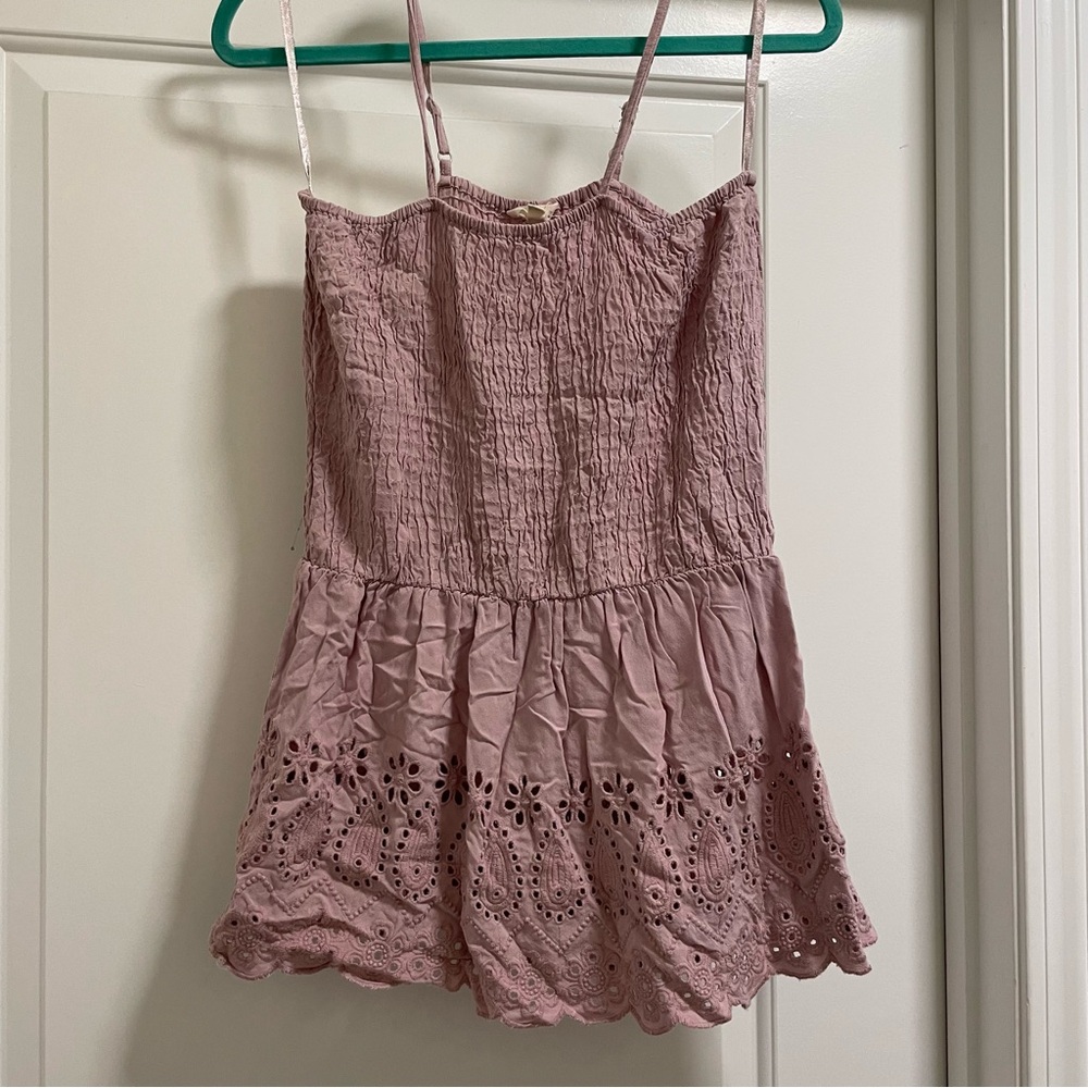 Purple lace tank